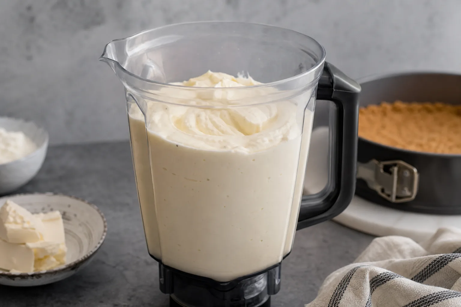 No-Bake Kaesekuchen-Fuellung aus dem Mixer